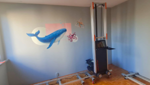 Nadruk ścienny w pokoju dziecięcym - zwierzęta morskie